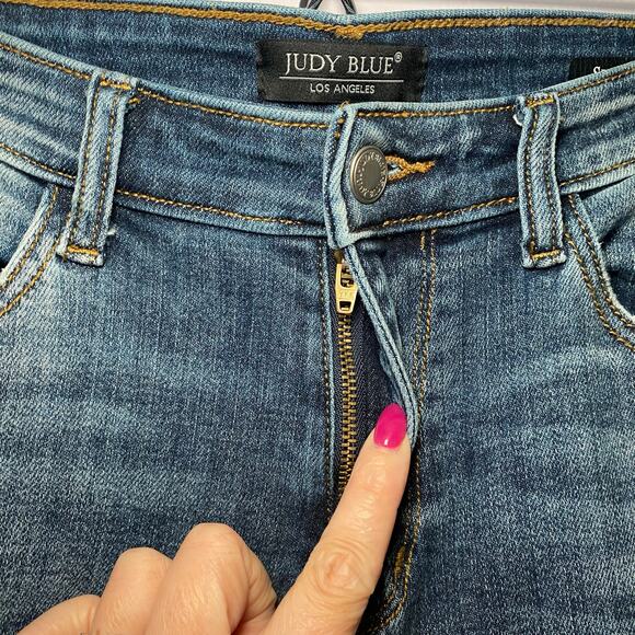 Judy Blue Slim Fit Medium Wash Straight Jeans Skinny Straight Women size 7 / 28 - Picture 4 of 11